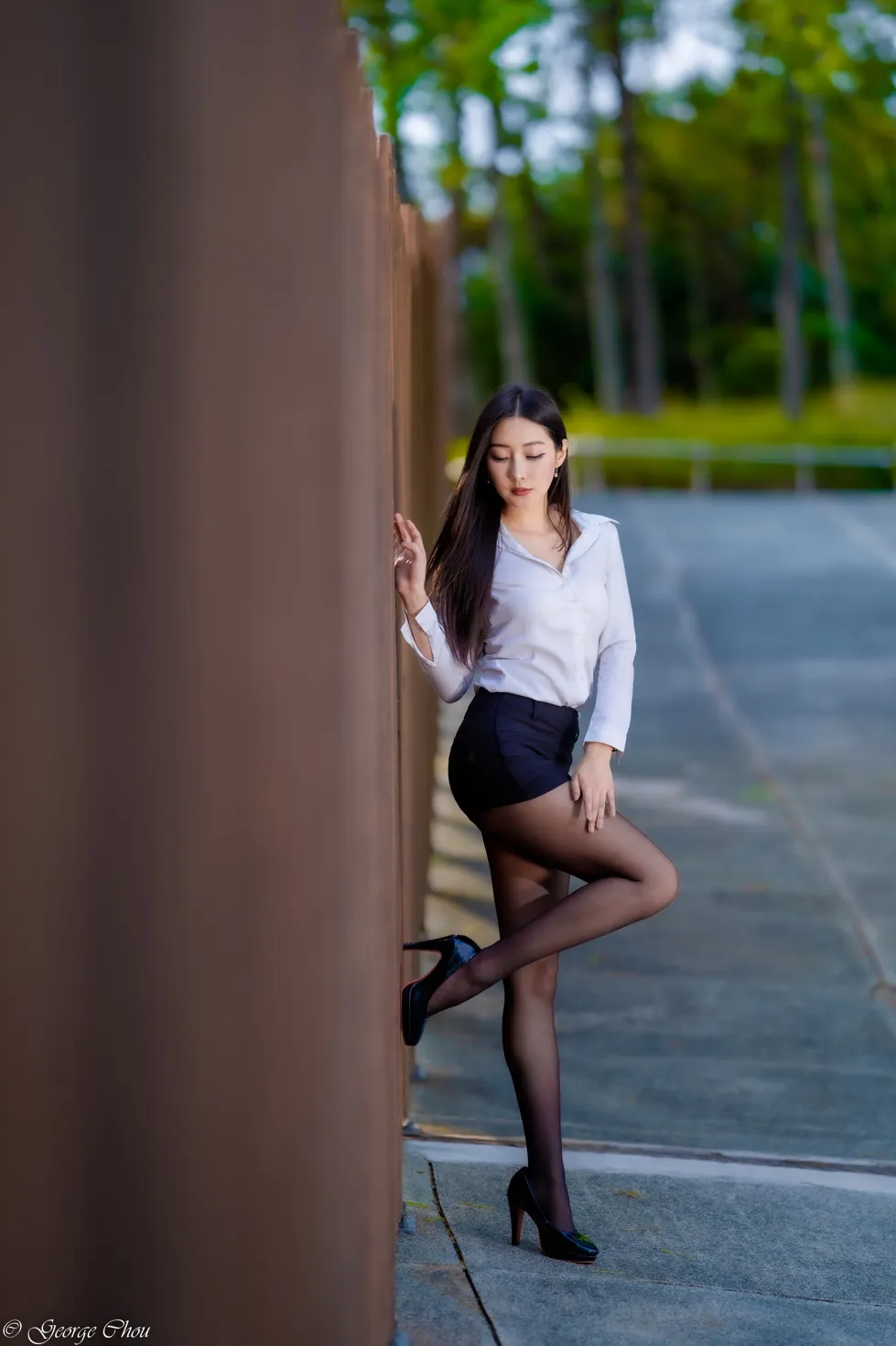 [Mzsock] NO.131 Wu Xiaokui OL black silk high heels beautiful legs street photography#[39P]-8