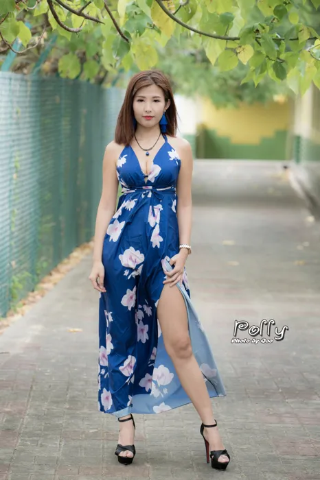 [Mzsock] NO.052 Polly high-slit long skirt, high heels and beautiful legs travel photo street photography#[60P]-4